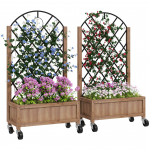 Lillekastid ratastega 52 &times; 25 &times; 97 cm 2 tk tugiv&otilde;rega
