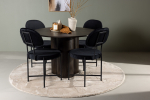 Olivia ja Stella s&ouml;&ouml;gilaua komplekt 110 cm must samet