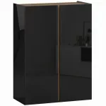 Kingakapp 6 taset 70 x 33,5 x 95 cm must/p&auml;hkel