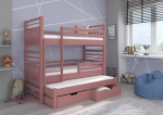 Narivoodi HIPPO 87x175x190 cm Roosa