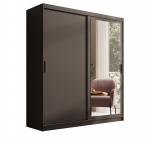 Liugustega Riidekapp Hailey 180 180x205x60 cm Must