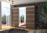 Liugustega Riidekapp SALTO 250 250x215x58 Choco