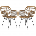Metallist aiatoolid 56 x 60 x 79 cm helepruun 2 tk