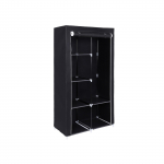 Riidest riidekapp 88 x 45 x 170 cm must terasraam