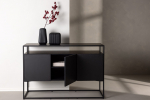 Kingsport kummut must 120x80 cm MDF ja terasraam
