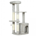 Kassi ronimispuu 60 &times; 45 &times; 114 cm helehall sisalpostid
