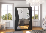 Liugustega Riidekapp MODESTO 150 150x200x58 Must