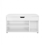 Jalatsiriiul istmega 80x44x30 cm Valge