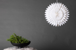 Storlien rippvalgusti valge 46 cm paberist t&auml;htlamp