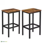 Baaritoolid 2 tk 40 x 30 x 65 cm pruun-must jalatoega