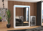 Liugustega riidekapp PERMO 150 150x200x58 Valge