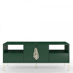 Skandica Merlin TV-alus roheline 136&times;60&times;40 cm uksega