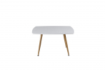 Plaza Romb kohvilaud valge 80x80 MDF ja terasjalad