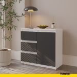 Kummut Mikel 75x80x35 cm Valge Antratsiit