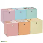 Hoiukorv 6 tk 33 x 33 x 33 cm Lavendel kangast komplekt