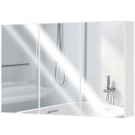Peegliga vannitoakapp 90&times;15,5&times;60 cm valge 3 ust