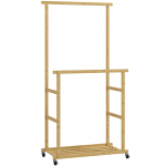 Riidestange ratastel 80 x 40 x 160 cm bambusest 15 kg