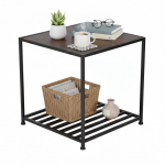 Abilaud must 50 x 50,5 x 50,5 cm metallraami ja riiuliga