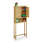 Pesumasina kapp bambus 176 x 70 x 22,5 cm riiulitega