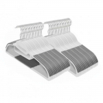Plastmassist riidepuud 50 tk hall valge