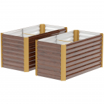 Lillekast 120 x 60 x 60 cm pruun 2 tk tsingitud terasest