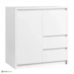 Kummut sahtlitega Kailyn 40 x 70 x 74,5 cm pilvevalge