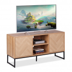 TV-alus 60 x 120 x 38 cm pruun-must retrostiil