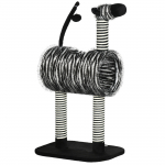Kassi ronimispuu tunneliga 93 cm must-valge zebra