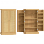 K&ouml;&ouml;gikapp 60x30x104 cm looduslik rattan 5 riiulit