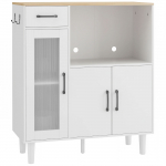 Kapp 80 x 34 x 91 cm valge ja tamm sahtliga