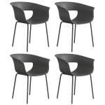 Aiatoolide komplekt 61x51x74 cm tumehall 4 tk k&auml;etugedega