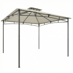 Paviljon 300 x 300 x 285 cm kreemvalge metallraam