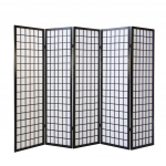 Ruumijagaja Shoji Paravent 175&times;220 cm must 5 paneeli