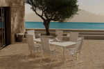 S&ouml;&ouml;gikomplekt Giardini laud 6 Levanzo tooliga beež