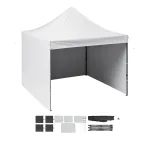 Varikatustelk 304.8x304.8 cm valge k&uuml;lgseinte ja kotiga
