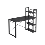 Arvutilaud riiulitega 120x119.3x60 cm Must