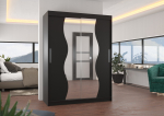 Liugustega Riidekapp RENZO 150 150x200x58 cm Must