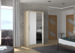 Riidekapp BAROS 100 100x200x58 cm Sonoma Valge