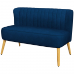 Diivan 117 &times; 56,5 &times; 77 cm sinine 2-kohaline