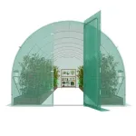 Kasvuhoone 835x290x225 cm roheline PE-kate ja 16 akent
