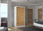 Liugustega Riidekapp ASTEN 100 100x200x58 cm Valge