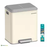 Sorteerimise pr&uuml;gikast liivabeež 2 &times; 15 L softclose
