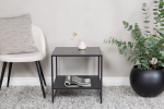 Staal must abilaud 50 &times; 50 &times; 50 cm terasest riiuliga