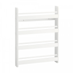 Laste raamaturiiul seinale 12x80x60 cm valge