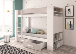 Narivoodi GARET 180x80 94x160x210 cm Valge