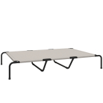 Koeravoodi t&otilde;stetud 152x94x23 cm beež v&otilde;rkkangas
