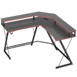 L-kujuline arvutilaud 128 x 128 cm USB-pordid must