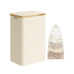 Pesukorv kaanega 90 L kreemjas