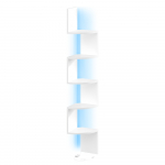 Nurgariiul LED-valgustusega 20 x 20 x 126 cm valge