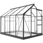 Kasvuhoone 190x252x201 cm hall/ l&auml;bipaistev